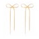 CUFELMU Gold Long Chain Bow Drop Earrings for Women Bowknot Tassel Dangle Earrings Fashion Bow Jewelry