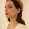 CUFELMU Gold Long Chain Bow Drop Earrings for Women Bowknot Tassel Dangle Earrings Fashion Bow Jewelry