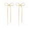 CUFELMU Gold Long Chain Bow Drop Earrings for Women Bowknot Tassel Dangle Earrings Fashion Bow Jewelry