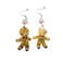 Fuqimanman2020 Cute Christmas Gingerbread Man Shape Resin Dangle Earrings for Women JewelryE