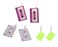 CutieJewelry Cassette Tape Dangle Cute Pretty Earrings 3 Pairs Lilac White