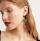 CutieJewelry Crane Origami Bird Fan Dangle Cute Pretty Earrings Red Fan