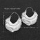 Gdpaddy DAMLENG Simple Fashion Large Vintage Gold Circle Hoop Earrings Boho Irregular Hollow Shield Shape Dangle Drop Earrings for Women Statement Jewelry Gifts Silver