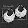 Gdpaddy DAMLENG Simple Fashion Large Vintage Gold Circle Hoop Earrings Boho Irregular Hollow Shield Shape Dangle Drop Earrings for Women Statement Jewelry Gifts Silver