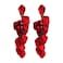 Halawly Dangle Acrylic Petal Earrings Long Drop Rose Flower Earrings for Women