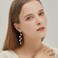 WMM Dangling Leaf Drop Earrings Silver Rhinestone Crystal Long Elegant Bridal Wedding Prom Anniversary Earrings