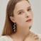 WMM Dangling Leaf Drop Earrings Silver Rhinestone Crystal Long Elegant Bridal Wedding Prom Anniversary Earrings