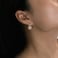 DIAMONBLISS Yellow Gold Plated Sterling Silver Cubic Zirconia 1 carat Antique Design Leverback Earrings