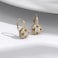 DIAMONBLISS Yellow Gold Plated Sterling Silver Cubic Zirconia 1 carat Antique Design Leverback Earrings