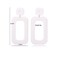 DIYANMMY Retro Simple Acrylic Geometric Square Hollow Earrings for Women White Statement Drop Earring Acrylic Square Hollow Earrings