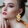 IQPDYV Double Sculptural Flower Earrings Statement Earrings for Women Style C