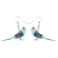 DUOWEI Acrylic Cute Parakeet Parrot Earrings Bird Dangle Jewelry Accessories Gifts for Women Blue