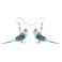 DUOWEI Acrylic Cute Parakeet Parrot Earrings Bird Dangle Jewelry Accessories Gifts for Women Blue
