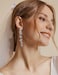 EAMTI Wedding Earrings for Women Cubic Zirconia Crystal Chandelier 925 Sterling Silver Post Drop Earring for Bride Bridesmaid