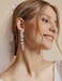 EAMTI Wedding Earrings for Women Cubic Zirconia Crystal Chandelier 925 Sterling Silver Post Drop Earring for Bride Bridesmaid