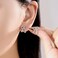ecozran Silver Bow Earrings for Women Trendy Sparkly Rhinestone Dangle Drop Earrings Lightweight Hypoallergenic Silver Jewelry Perfect for Prom Wedding Party Bow I