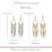 Efdagsad Bead Earrings Set Feather Tassel Gold Boho Ethnic Retro Bohemian Dangle Earring Bead Women Jewelry for Birthday Party Gifts