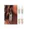 Efdagsad Bead Earrings Set Feather Tassel Gold Boho Ethnic Retro Bohemian Dangle Earring Bead Women Jewelry for Birthday Party Gifts