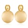 FAMARINE Big Disc Statement Earrings Smooth Round Hammered Dangle Earrings for Women Earrings Fashion Jewelry