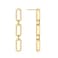 FAMARINE Gold Chain Drop Earrings for Women 14K Real Gold Plated 52mm Length 75mm Width Lightweight and Durable