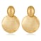 FAMARINE Matte Disc Drop Dangle Earrings Statement Brushed Round Hammered Women Earrings Fashion Jewelry Small
