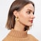 FAMARINE Matte Disc Drop Dangle Earrings Statement Brushed Round Hammered Women Earrings Fashion Jewelry Small