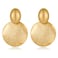 FAMARINE Matte Disc Drop Dangle Earrings Statement Brushed Round Hammered Women Earrings Fashion Jewelry Small
