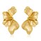 FAUTHENTICUTE Large Gold Flower Statement Earrings For Women Exaggerated Leaf Dangle Earrings Summer Bohemian Striped Sectored Geometric Earrings