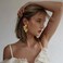 FAUTHENTICUTE Large Gold Flower Statement Earrings For Women Exaggerated Leaf Dangle Earrings Summer Bohemian Striped Sectored Geometric Earrings