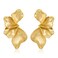 FAUTHENTICUTE Large Gold Flower Statement Earrings For Women Exaggerated Leaf Dangle Earrings Summer Bohemian Striped Sectored Geometric Earrings