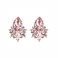 FENBORY Pink Rhinestone Earrings Prom Crystal Cluster Earrings Art Decro Drop Earrings for Women