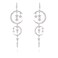 QIAN0813 Flat Back Silver Earrings for Women Sun Moon Star Celestial celestial Huggie Dangle Earrings Hypoallergenic Greek Mythology Boho Greek Mythology Witchy Jewelry Crystal