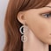 QIAN0813 Flat Back Silver Earrings for Women Sun Moon Star Celestial celestial Huggie Dangle Earrings Hypoallergenic Greek Mythology Boho Greek Mythology Witchy Jewelry Crystal