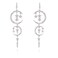 QIAN0813 Flat Back Silver Earrings for Women Sun Moon Star Celestial celestial Huggie Dangle Earrings Hypoallergenic Greek Mythology Boho Greek Mythology Witchy Jewelry Crystal