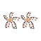 ZMJK Flower Stud Earrings Polka Dot Flower Floral Earrings Cute Polka Dot Pattern Elegant Dangle Earrings for Women White