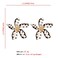 ZMJK Flower Stud Earrings Polka Dot Flower Floral Earrings Cute Polka Dot Pattern Elegant Dangle Earrings for Women White