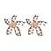 ZMJK Flower Stud Earrings Polka Dot Flower Floral Earrings Cute Polka Dot Pattern Elegant Dangle Earrings for Women White