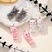 ANZWTLOYY Fuzzy Cat Earrings Cute Kawaii Cat Dangle Drop Earrings for Women White
