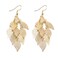 Aisansty Gold Leaf Dangle Earring for Women Boho Super Lightweight Chandelier Dangle Drop Earring