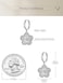 Qinpan Gold Plated Five Leaf Clover Dangle Earrings for Women Lucky Flower Jewelry SilverWhite Gold Plated