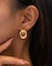 Spiritlele Gold Plated Knot Earrings for Women Chunky Gold Drop Dangle Earring Trendy Golden Knotted Link Earring Jewelry