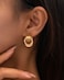 Spiritlele Gold Plated Knot Earrings for Women Chunky Gold Drop Dangle Earring Trendy Golden Knotted Link Earring Jewelry