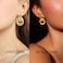 Spiritlele Gold Plated Knot Earrings for Women Chunky Gold Drop Dangle Earring Trendy Golden Knotted Link Earring Jewelry