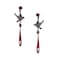 MASW Gothic Crow Earrings Hip Hop Style Rose Accessories Red Drop Earrings Fashionable Womens Accessories M3499