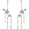 Artlunar Gothic Skeleton Earrings for Women Punk Skull Dangle Earrings Long Articulated Silver Tone Halloween Jewelry Alternative Goth Accessories Gift