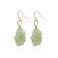 MTJAHPS Green Fluorite Dangle Earrings Delicate Stone Charm Gold Plated Drop Earrings Wire Wrapped Crystal Gemstone Earrings
