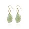 MTJAHPS Green Fluorite Dangle Earrings Delicate Stone Charm Gold Plated Drop Earrings Wire Wrapped Crystal Gemstone Earrings