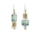 Just Follow Green Handmade Boho Natural Gemstone Charm Earrings Gold Stone Bead Drop Dangle Earrings for Women Silver