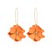 GUOXIAOMEI Bohemian Daisy Flower Matte Floral Long Petal Drop Dangle Earrings Layered Tiered for Women Chic Boho Wedding Jewelry Orange