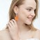 GUOXIAOMEI Bohemian Daisy Flower Matte Floral Long Petal Drop Dangle Earrings Layered Tiered for Women Chic Boho Wedding Jewelry Orange